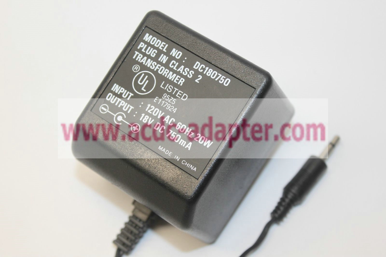 New DC 18V 750mA AC Adapter DC180750 Plug-In Class 2 Transformer New DC 18V 750mA AC Adapter DC180750 Plug-In Class 2 Transformer